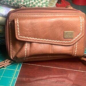 boc/Born Concepts Tan Crossbody/Wristlet/Wallet